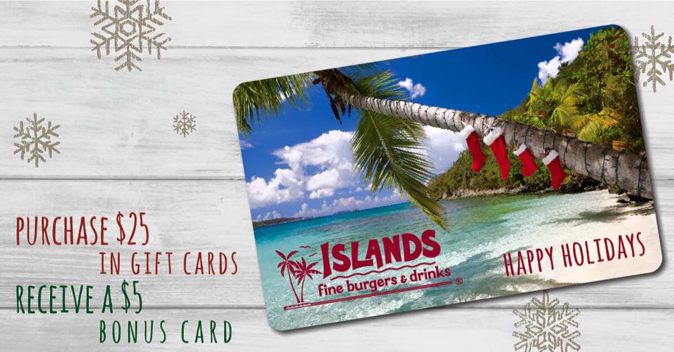 Islands Restaurant giftcards and more for the holidays + giveaway